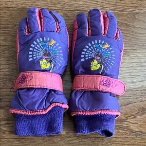Kids Purple and Pink Winter Gloves Rocket Power Nickelodeon